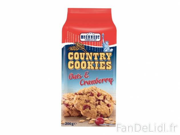 Country cookies , prezzo 1.39 € per 200 g au choix, 1 kg = 6,95 € EUR. 
- Au ...