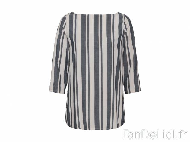 Blouse , le prix 6.99 € 
- Du 36 au 46 selon modèle.
- Ex. 97 % viscose (LENZING™ ...