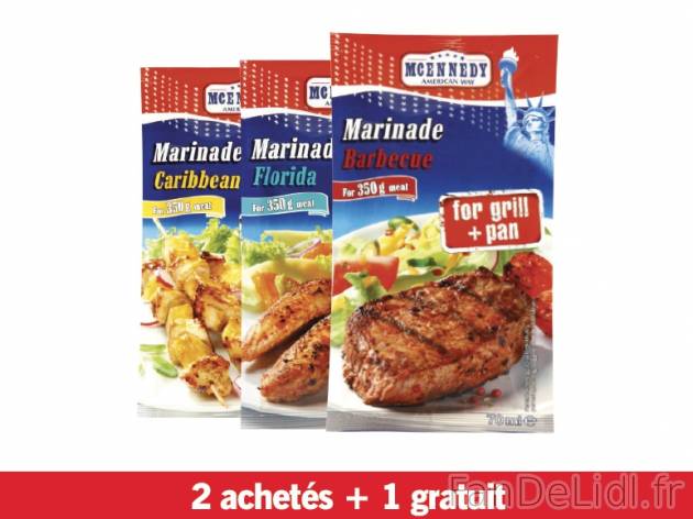 Marinade , prezzo 1.18 € per Soit le lot de 3 x 70 ml au choix, 1 L = 5,62 € ...
