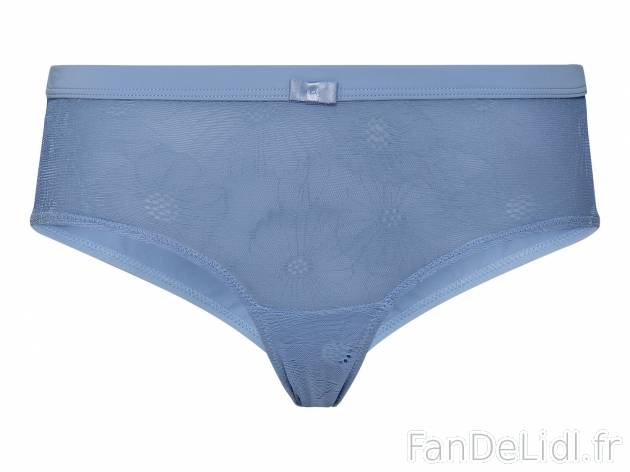 Hipsters femme , le prix 4.99 € 
- Du S au XL selon modèle.
- Ex. maille 81 ...
