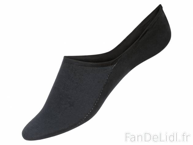 Chaussettes invisibles , le prix 2.99 € 
- Du 35-38 au 39-42 selon modèle.
- ...