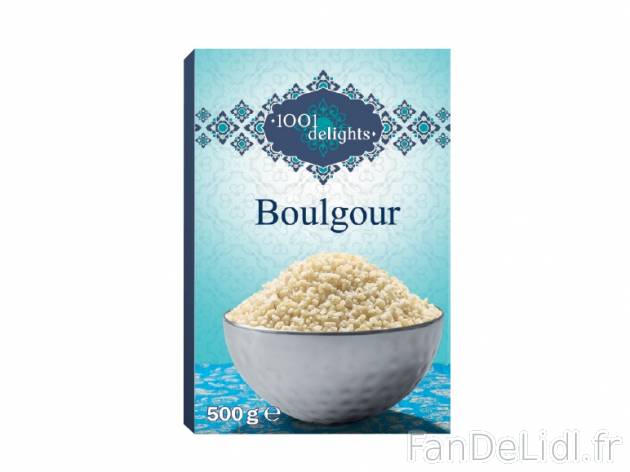 Boulgour , prezzo 1.19 € per 500 g, 1 kg = 2,38 € EUR.  
-      Inédit chez Lidl