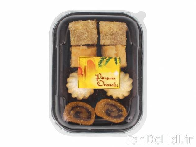 Assortiment de pâtisseries orientales , prezzo 3.29 € per 240 g, 1 kg = 13,71 € EUR.