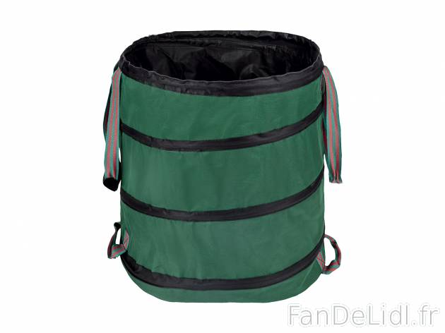 Sac à végétaux pop-up , le prix 4.49 € 
- Env. 85 L
- 50 kg max.
- Poignées ...