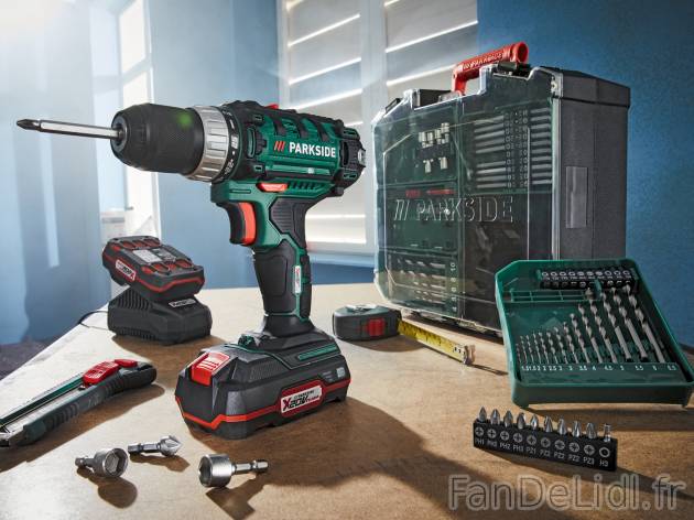 Set de perceuse-visseuse sans fil Parkside, le prix 79.99 € 
Caractéristiques ...