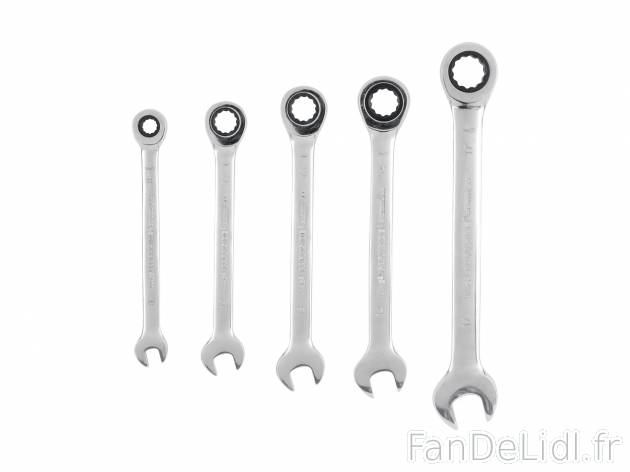 Set de clés mixtes à cliquet , le prix 9.99 € 
- Set de 5
- En acier chromé ...