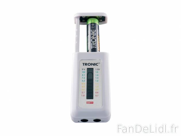 Testeur de piles , le prix 4.99 € 
- Graduation en volt 
- Pour mesurer facilement ...