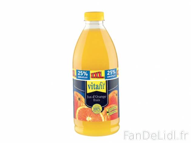 Jus d&apos;orange frais , prezzo 1.59 € per 1,25 L, 1 L = 1,27 € EUR. 
- ...