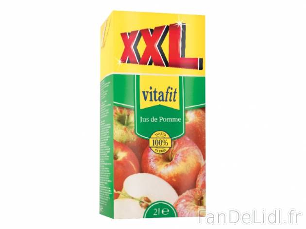 Jus de pomme , prezzo 1.15 € per 2 L, 1 L = 0,58 € EUR. 
- 1,5 L + 0,5 L GRATUIT ...