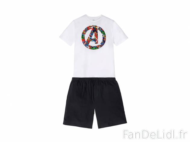 Pyjashort homme , le prix 9.99 € 
- Du S au XL selon modèle.
- Ex. haut 90 ...