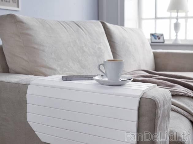 Tablette pour accoudoir blanc , le prix 8.99 € 
- Env. 67 x 37 cm 
- Tablette ...
