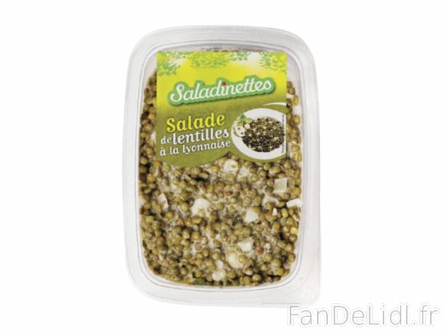 Salade de lentilles à la lyonnaise , prezzo 1.65 € per 500 g, 1 kg = 3,30 € EUR.