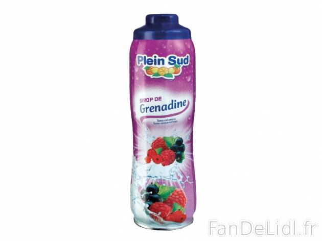 Sirop , prezzo 0.99 € per 75 cl au choix, 1 L = 1,32 € EUR. 
- Au choix : grenadine ...