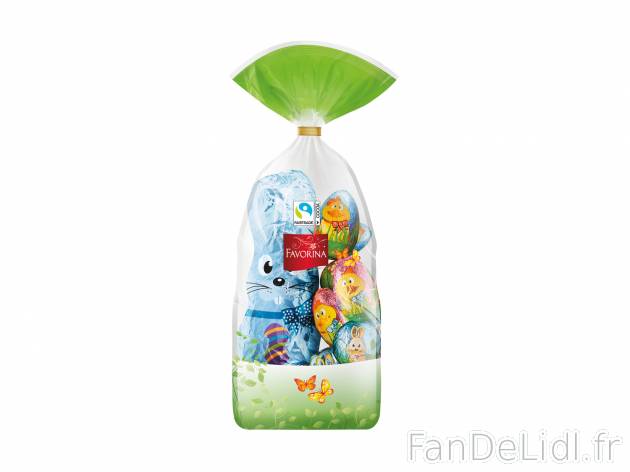 Assortiments de chocolats de Pâques , le prix 1.79 € 
- Au chocolat au lait
Caractéristiques

- ...