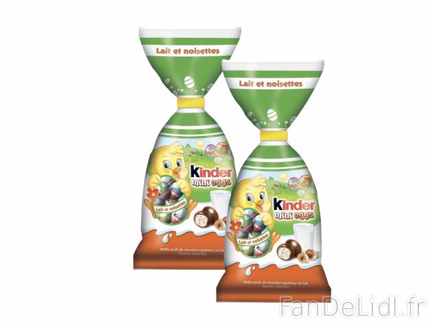 Kinder Mini Eggs , le prix 2.24 € 
- Le paquet de 182 g : 2,99 € (1 kg = 16,43 ...