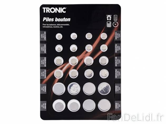 24 piles bouton multipack , prezzo 2.49 € per Le lot