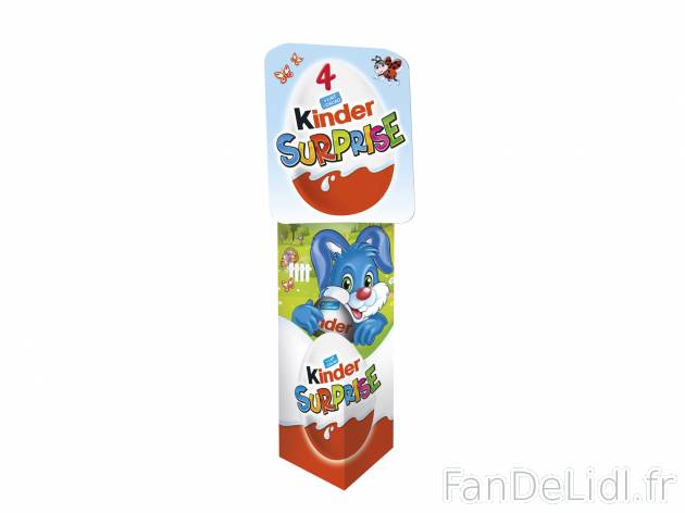 4 Kinder surprise , le prix 2.54 € 
- Le paquet de 80 g : 3,39 € (1 kg = 42,38 ...