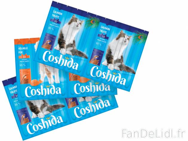 Stick friandise pour chat , le prix 0.93 € 
- Le sachet de 50 g : 1,39 € (1 ...