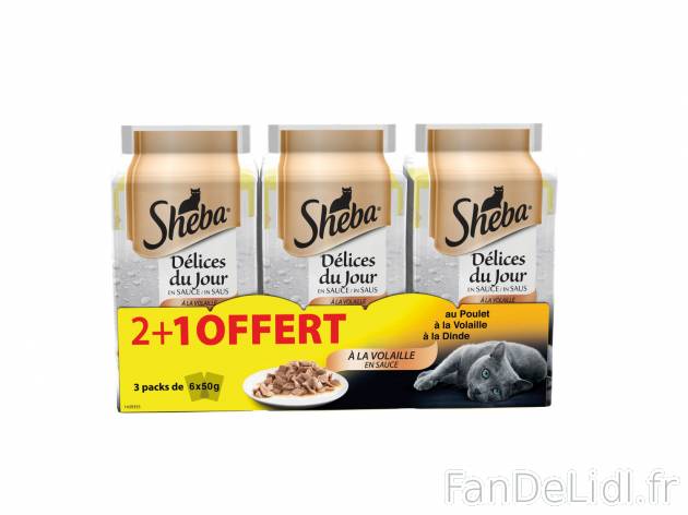 Sheba mini délices du jour à la volaille  chez , le prix 3.94 €