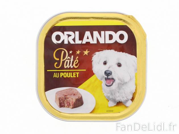 Terrines pour chien , le prix 0.44 € 
- Le paquet de 300 g : 0,65 € (1 kg = ...