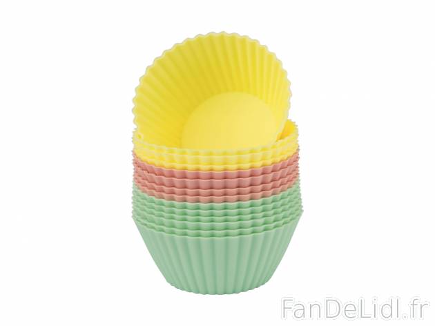 Moules en silicone , le prix 2.99 € 
- Lot de 12 moules à muffin ou lot de 6 ...