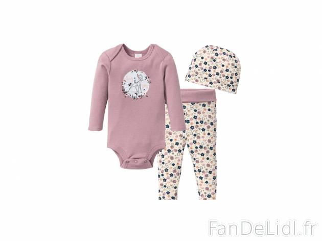 Ensemble bébé , le prix 7.99 € 
- Ensemble 3 pièces : 1 pantalon + 1 body ...