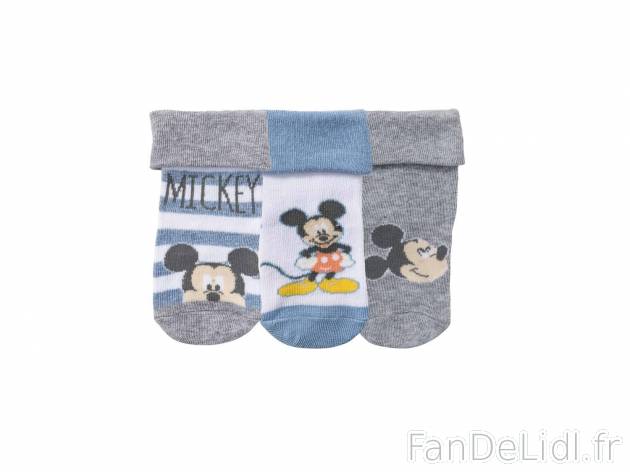 Socquettes bébé , le prix 1.99 € 
- Lot de 3 paires
- Ex. 70 % coton, 28 % ...