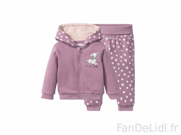 Ensemble molletonné bébé fille ou garçon chez , le prix 9.99 € 
- Du 2-6 ...