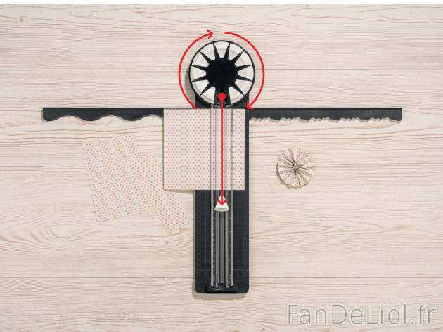 Cutter rotatif , le prix 11.99 € 
- 12 lames pour différents motifs de découpe
- ...