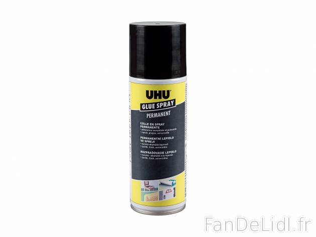 Colle en spray permanente , le prix 2.99 €  
-  Env. 200 ml