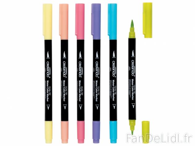 Feutres aquarelle à 2 pointes , le prix 1.99 € 
- Encre à base aqueuse à mélanger ...