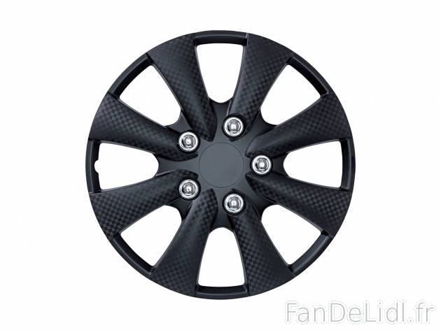 Set d’enjoliveurs , le prix 14.99 € 
- 35 cm (14”), 38 cm (15”)  et 40 ...