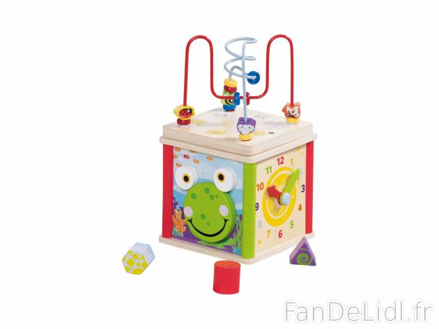 Jouet d’éveil en bois , le prix 7.99 € 
Cube d&apos;éveil 5 en 1 : 
- ...
