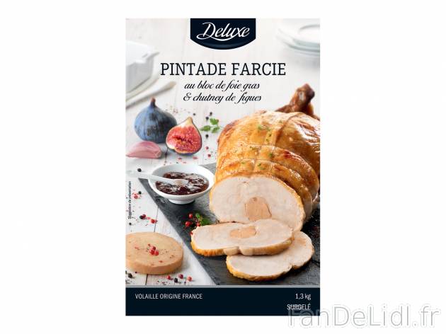 Pintade farcie au bloc de foie gras et chutney de , le prix 14.99 € 
- La pièce ...