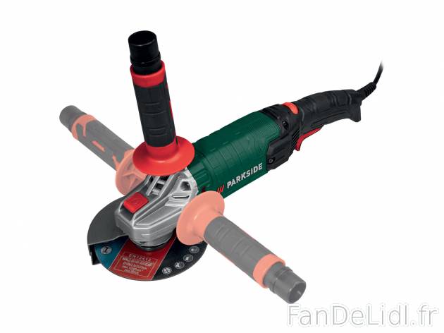 Meuleuse d’angle Parkside, le prix 24.99 € 
- 1 200 W
- Poignée avant à ...