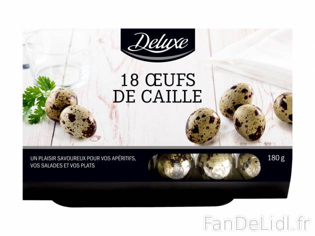 18 œufs de caille , le prix 1.99 €