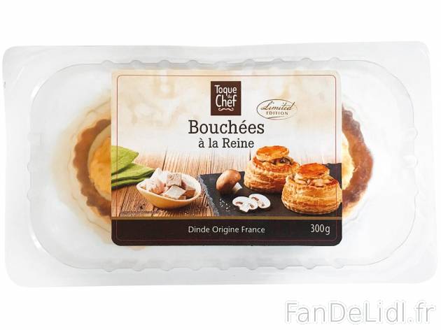 Bouchées à la reine , le prix 2.09 € 

Caractéristiques

- Transformé ...