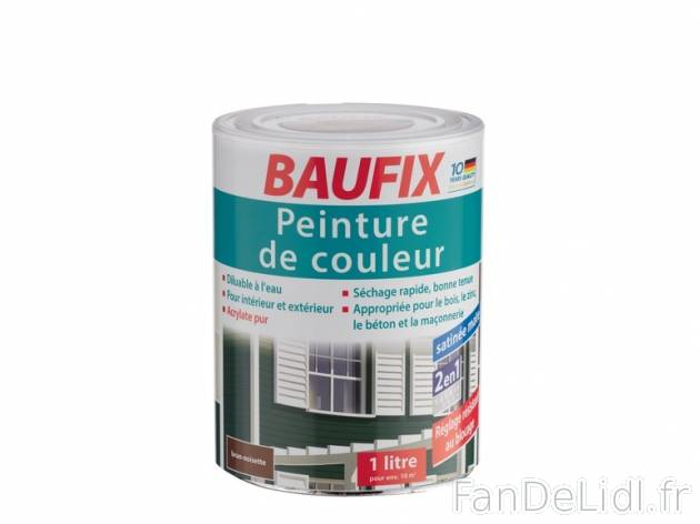 Peinture blanche ou de couleur , prezzo 4.99 € per Le pot de 1 L au choix 
- ...