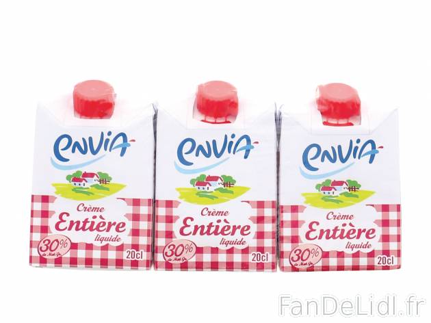 Crème entière liquide , le prix 1.89 € 
- Toute l&apos;année en magasin
- ...