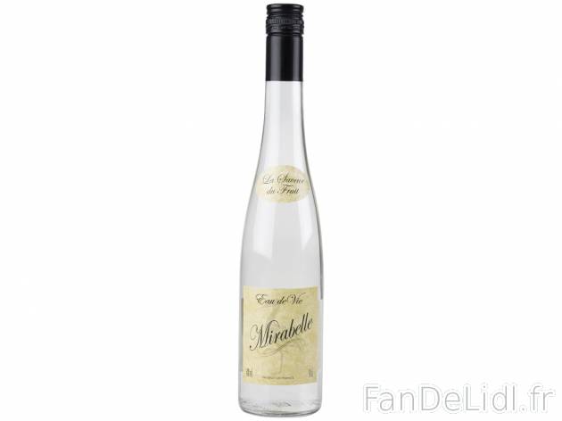 Eau-de-vie , le prix 9.99 &#8364; 
- Au choix : mirabelle ou vieille prune
- ...