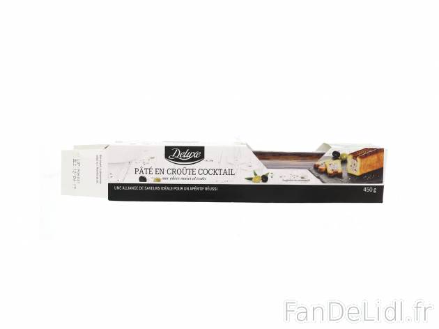 Pâté en croûte cocktail aux deux olives chez , le prix 1.99 € 

Caractéristiques

- ...