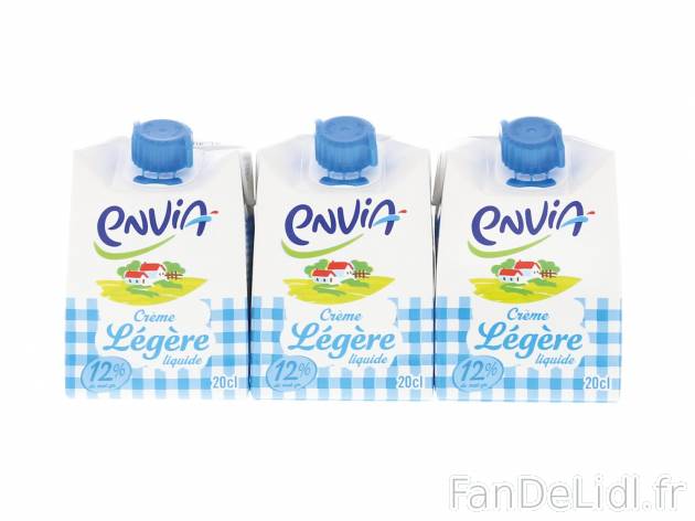 Crème légère liquide , le prix 1.50 &#8364; 
- 12 % de Mat. Gr. sur produit ...