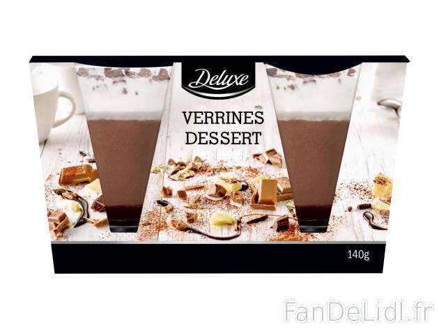 2 verrines dessert , le prix 1.99 &#8364; 
- Au choix : 3 chocolats ou fruits ...