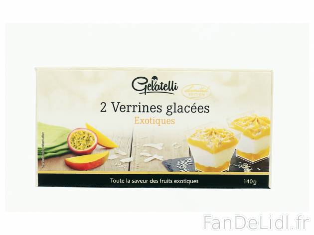2 verrines glacées , le prix 2.69 &#8364; 
- Au choix : exotiques, fa&ccedil;on ...
