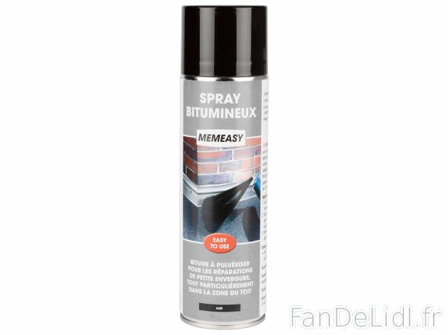 Spray bitumeux ou d’étanchéification , le prix 6.99 €  
-  Env. 500 ml
