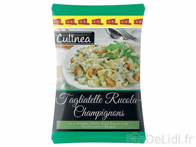 Poêlée de pates , prezzo 2.19 € per 900 g au choix, 1 kg = 2,43 € EUR. 
- ...