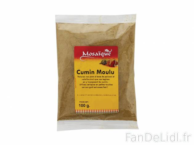 Cumin moulu , le prix 0.69 €