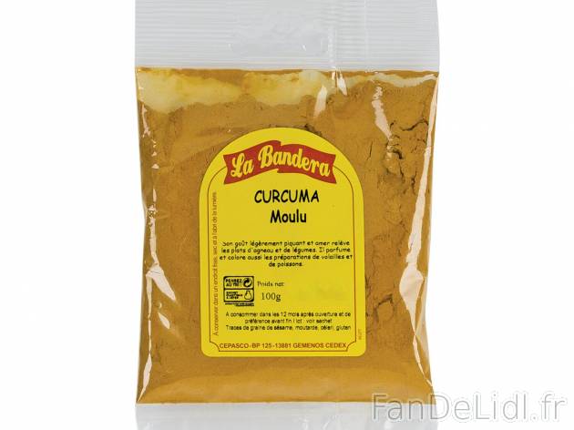 Curcuma moulu , le prix 0.69 €