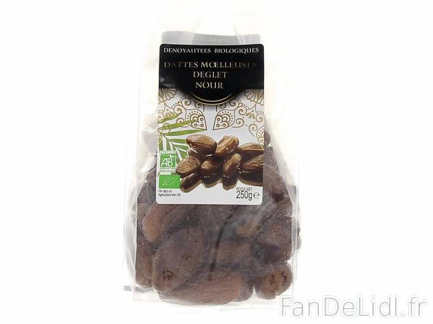 Dattes Bio Deglet Nour dénoyautées , le prix 1.99 € 

Caractéristiques

- ...