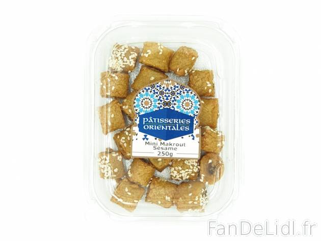 Mini makrouts au sésame , le prix 2.29 €